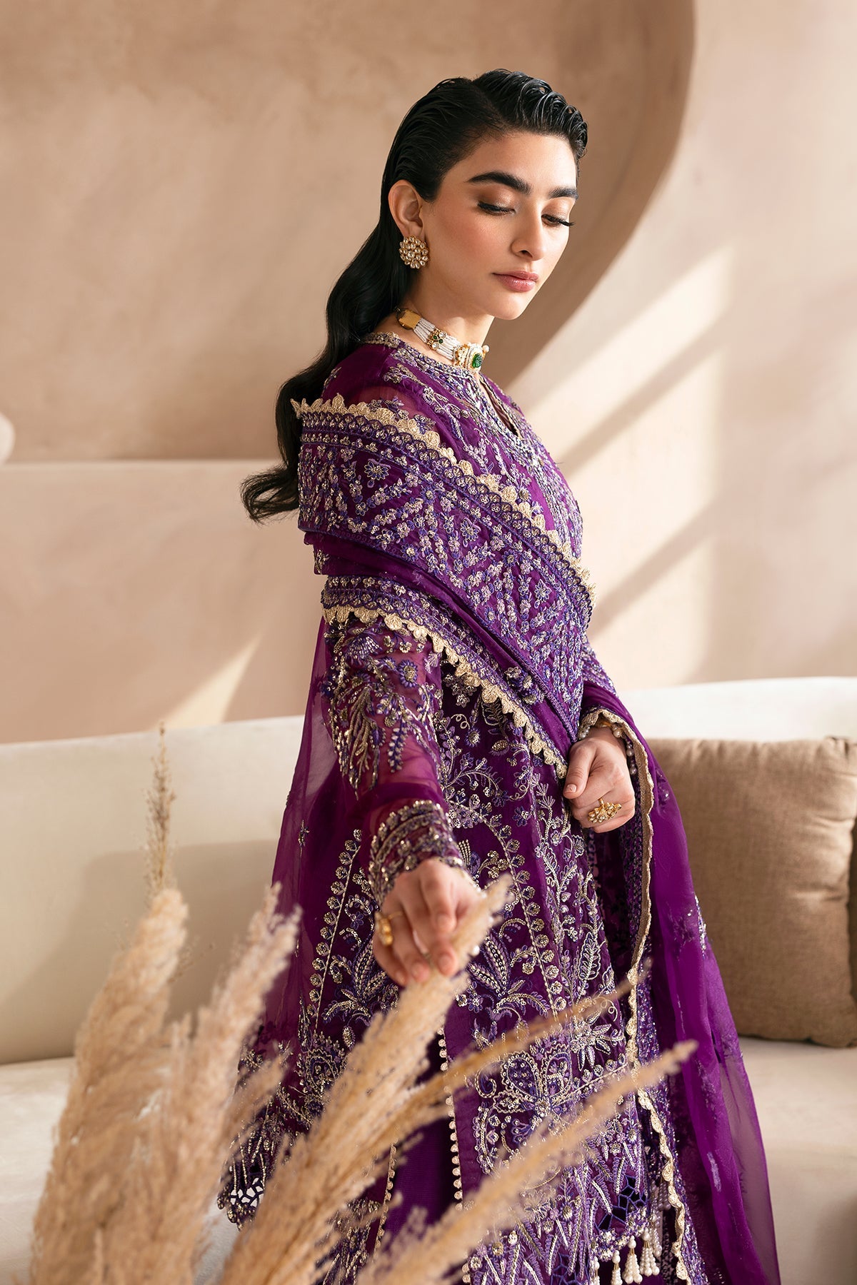 dark purple silk dress