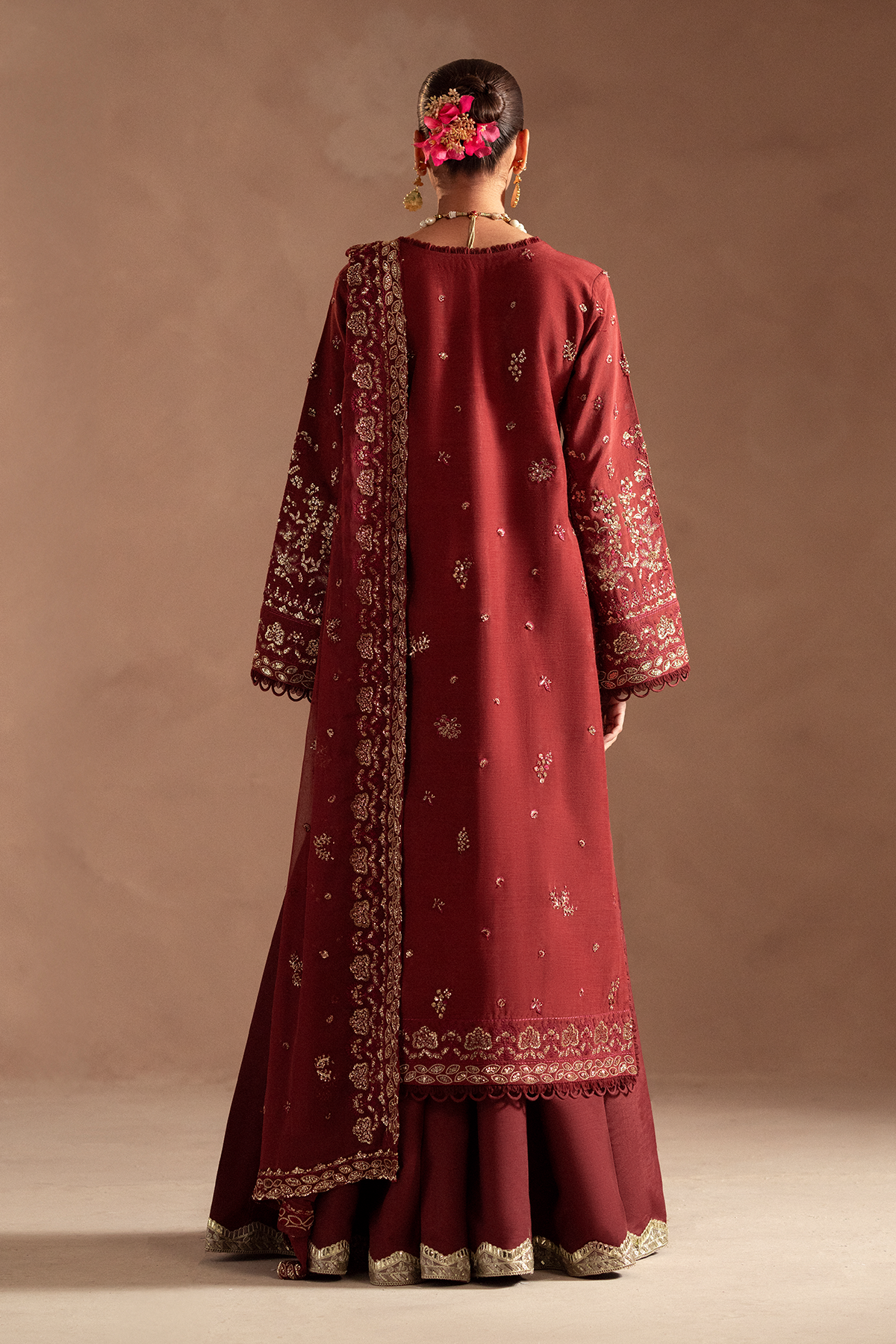 long red silk dress