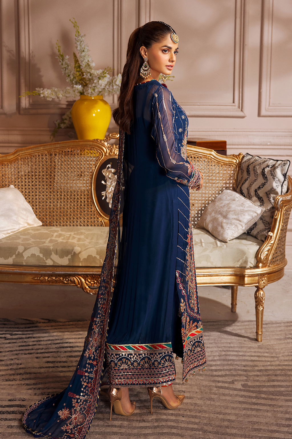 blue formal dress