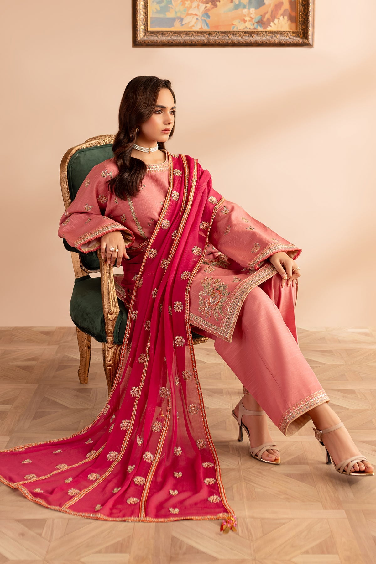 long silk frock