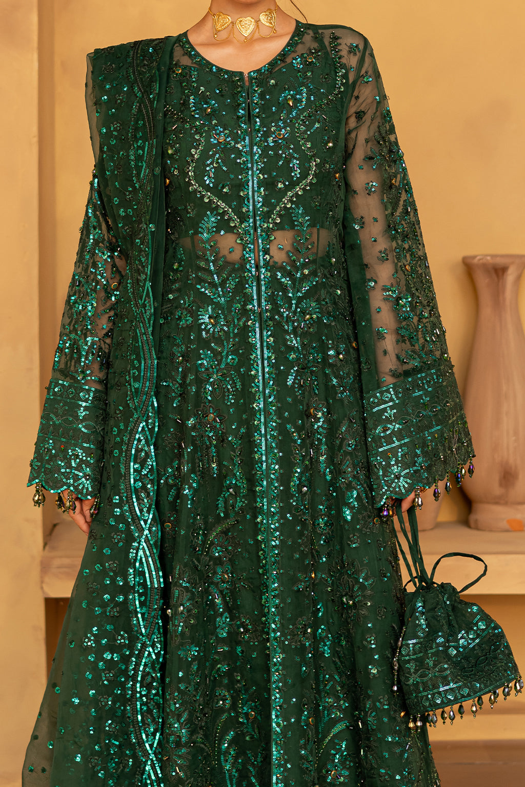 ladies green dress