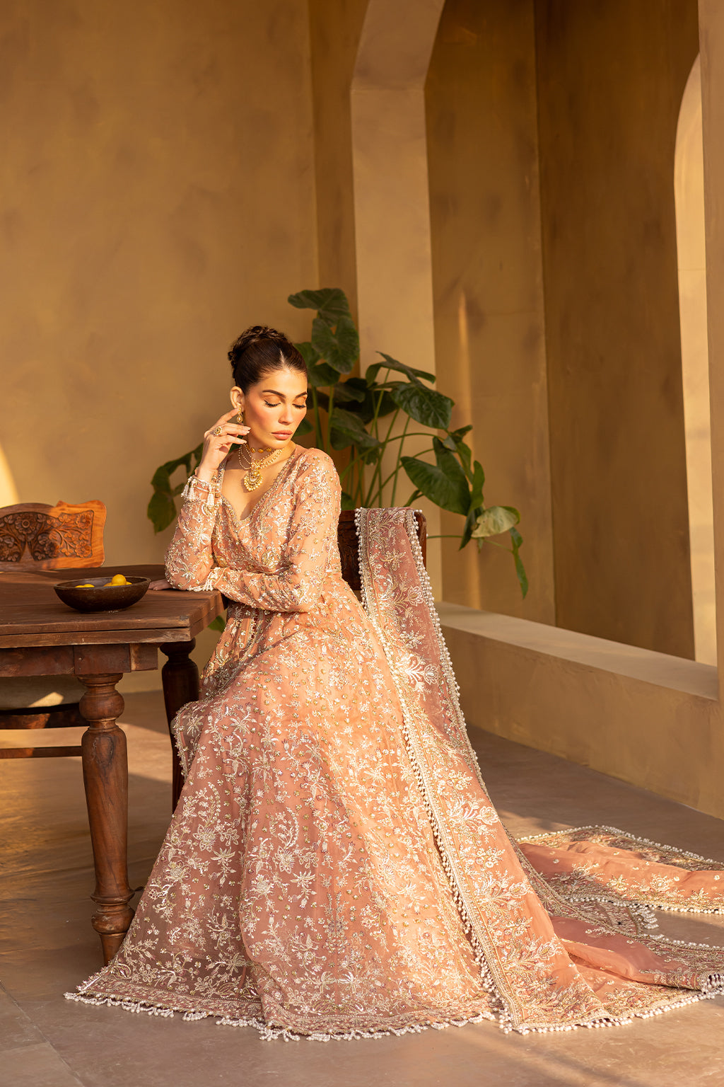 embroidered long dresses