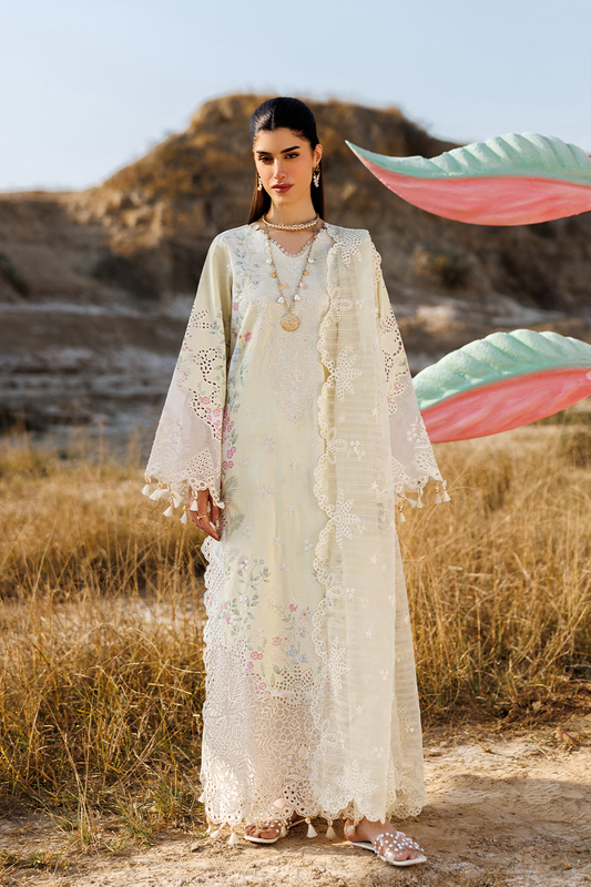 Blossom Beat Printed Embroidered Lawn Dress