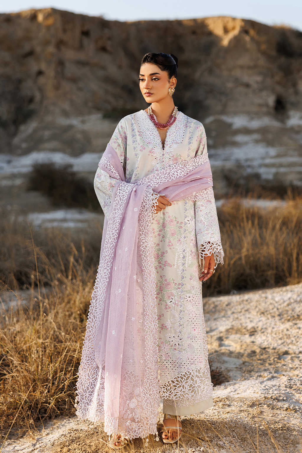 Best Sunny Splash Embroidered 3-Piece Lawn Suit