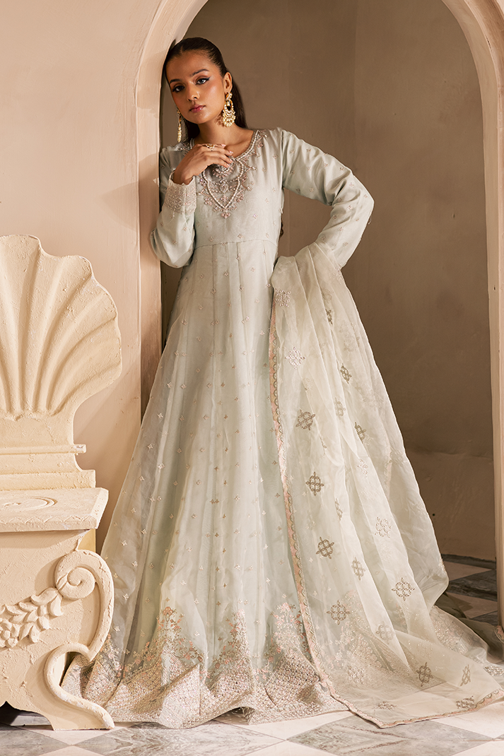 long silk frock