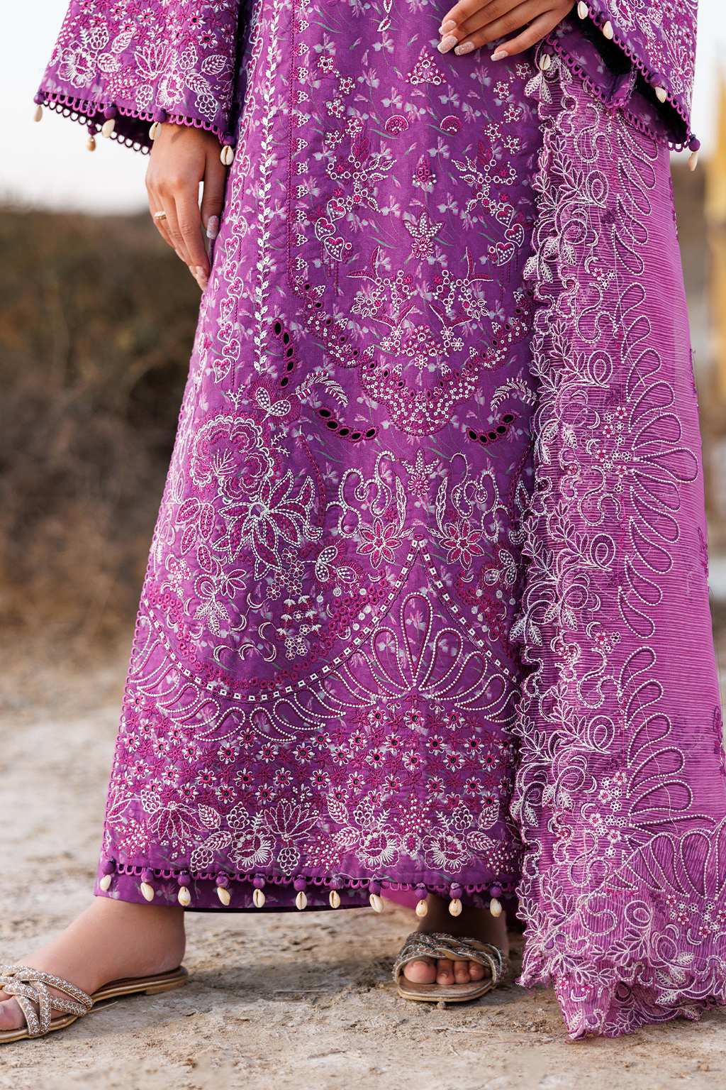 2 piece lawn suit