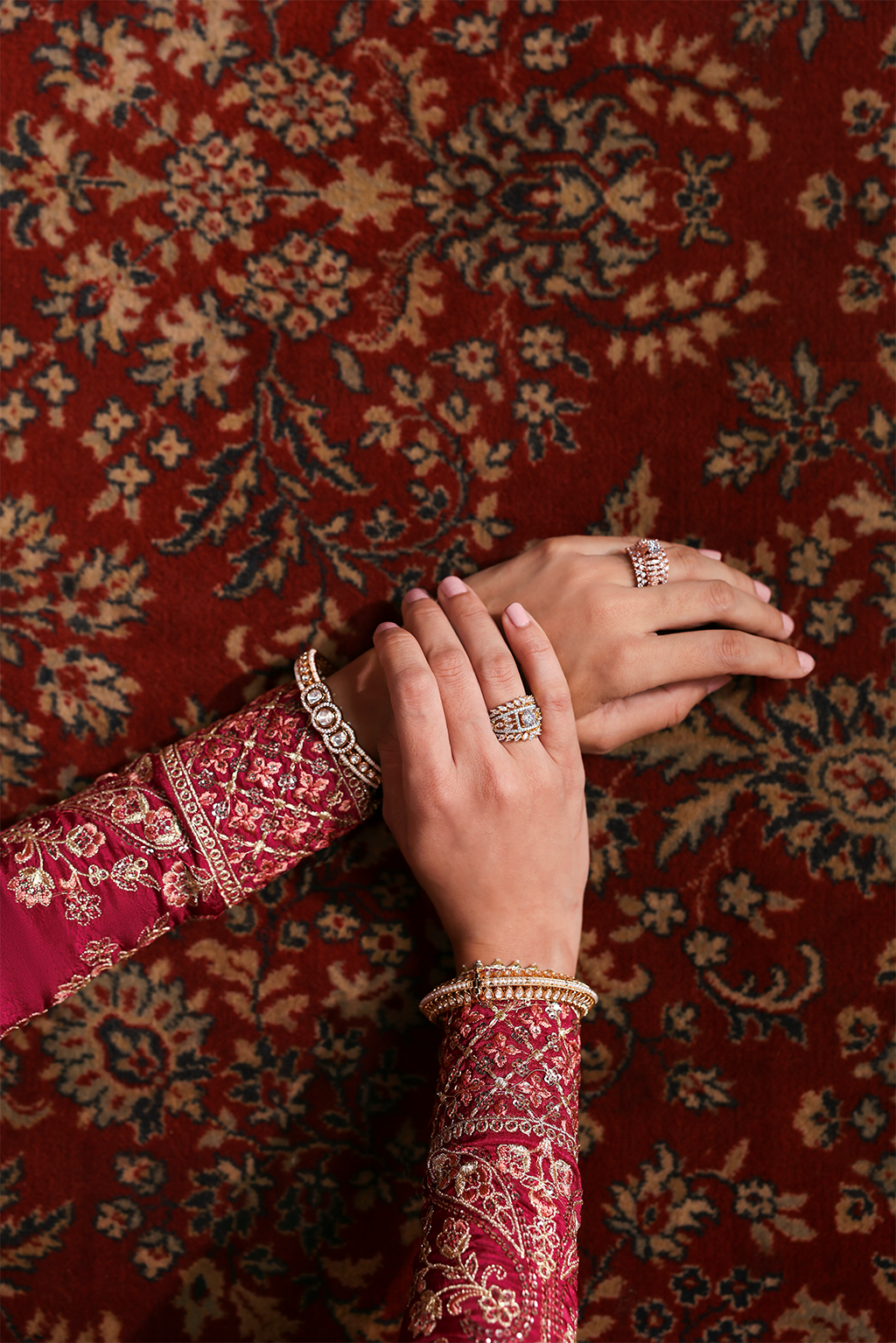 silk embroidered suit