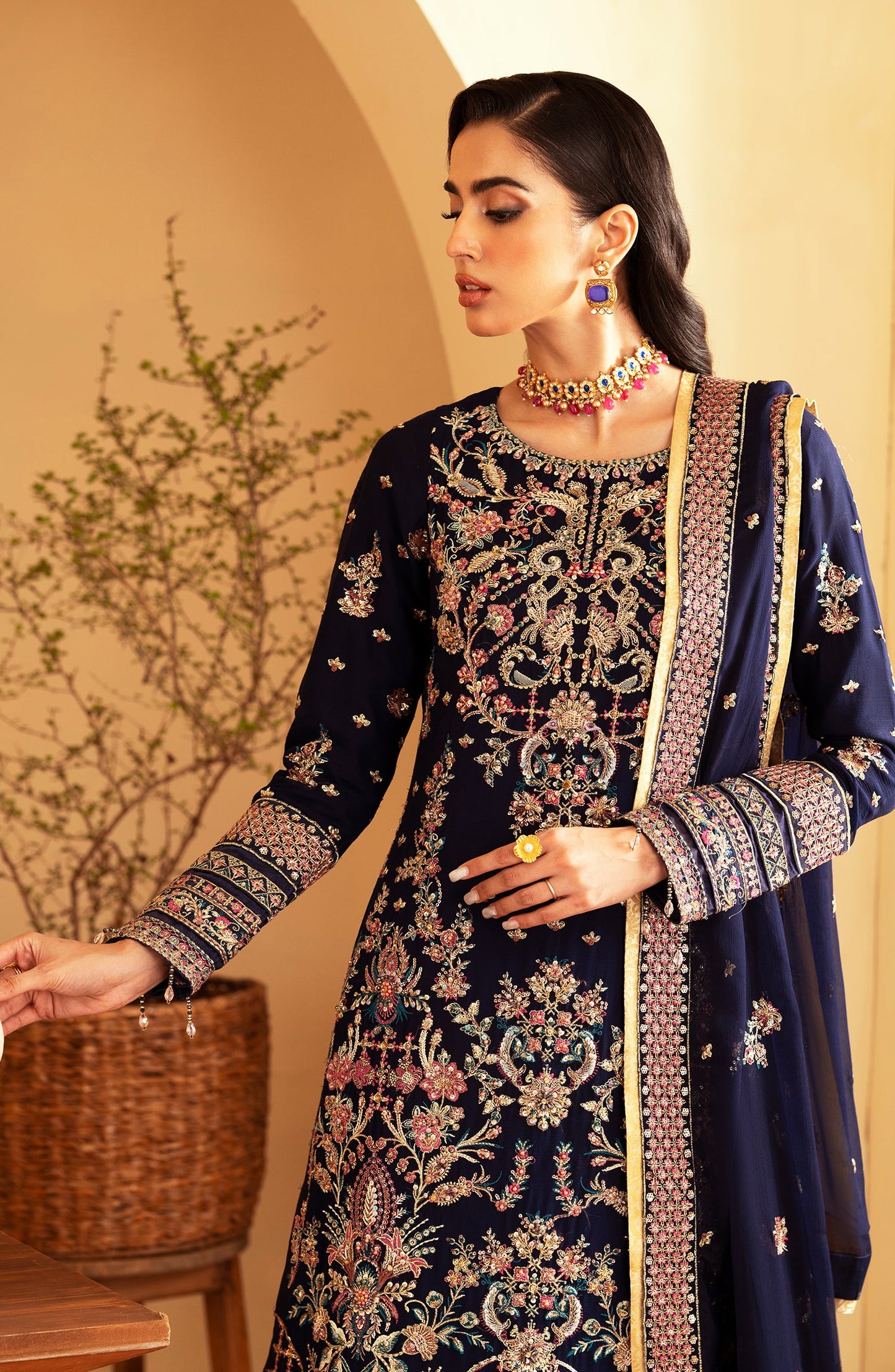 blue velvet formal dress