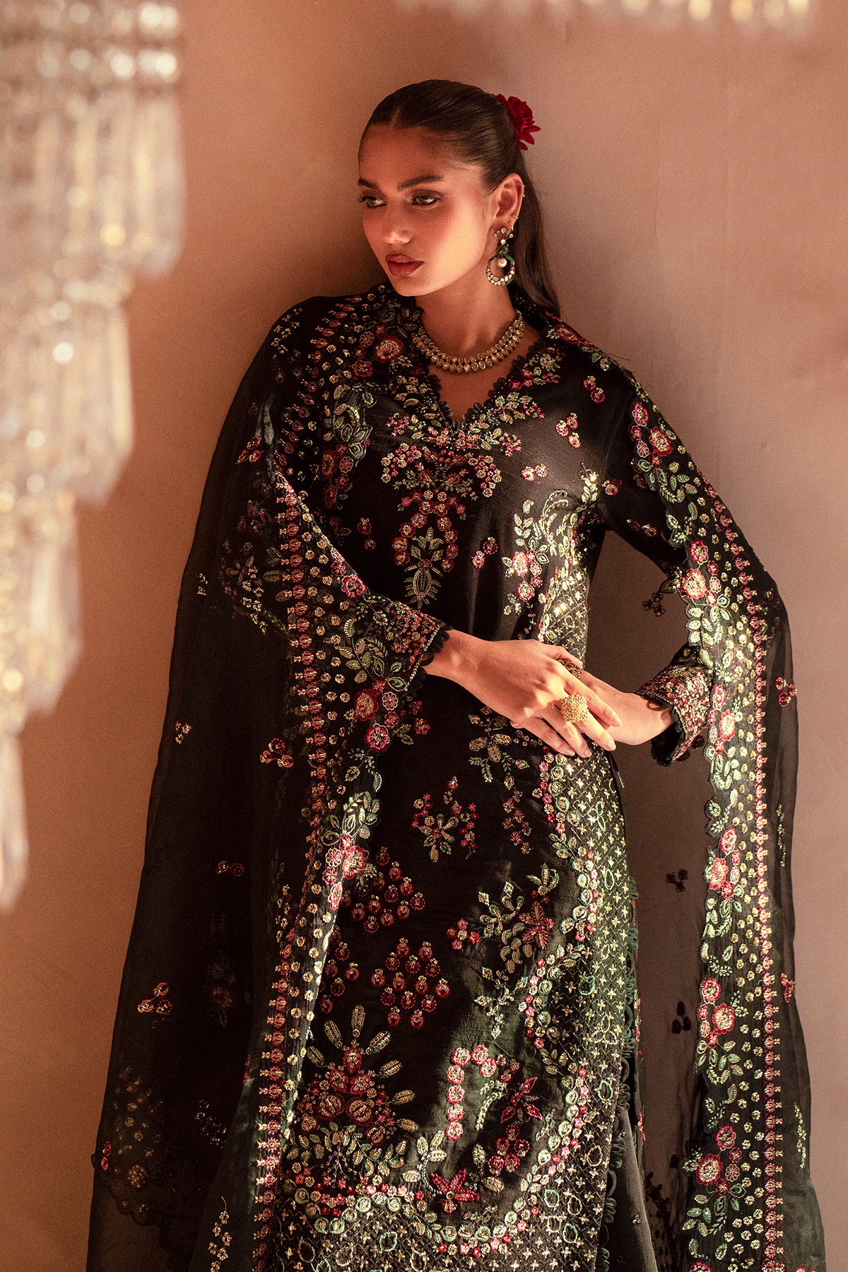 silk embroidered dresses