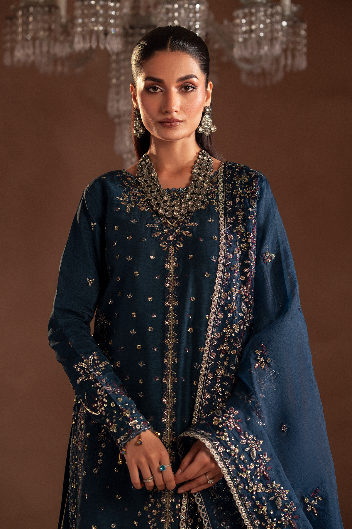 navy blue silk dress