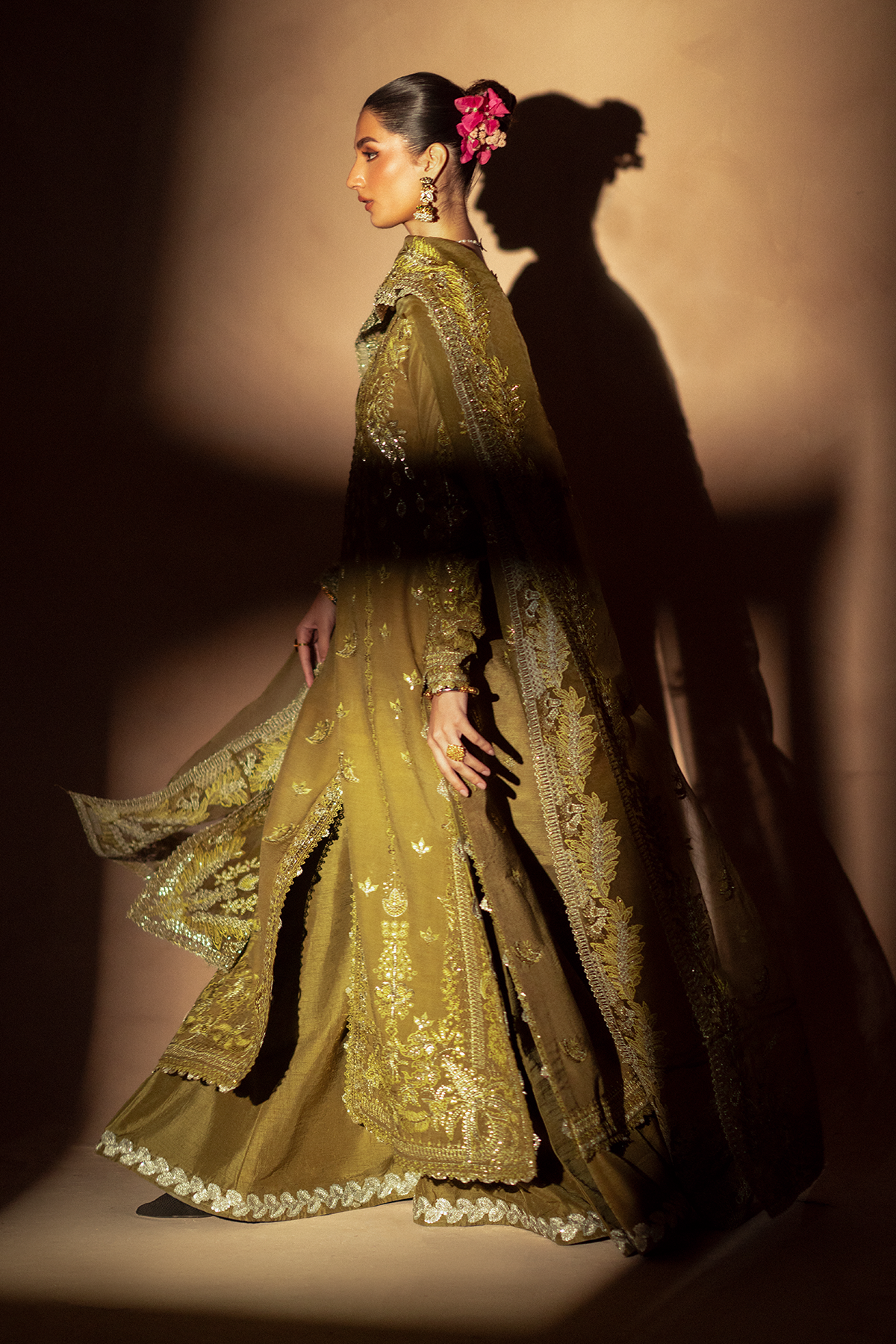 yellow silk dress
