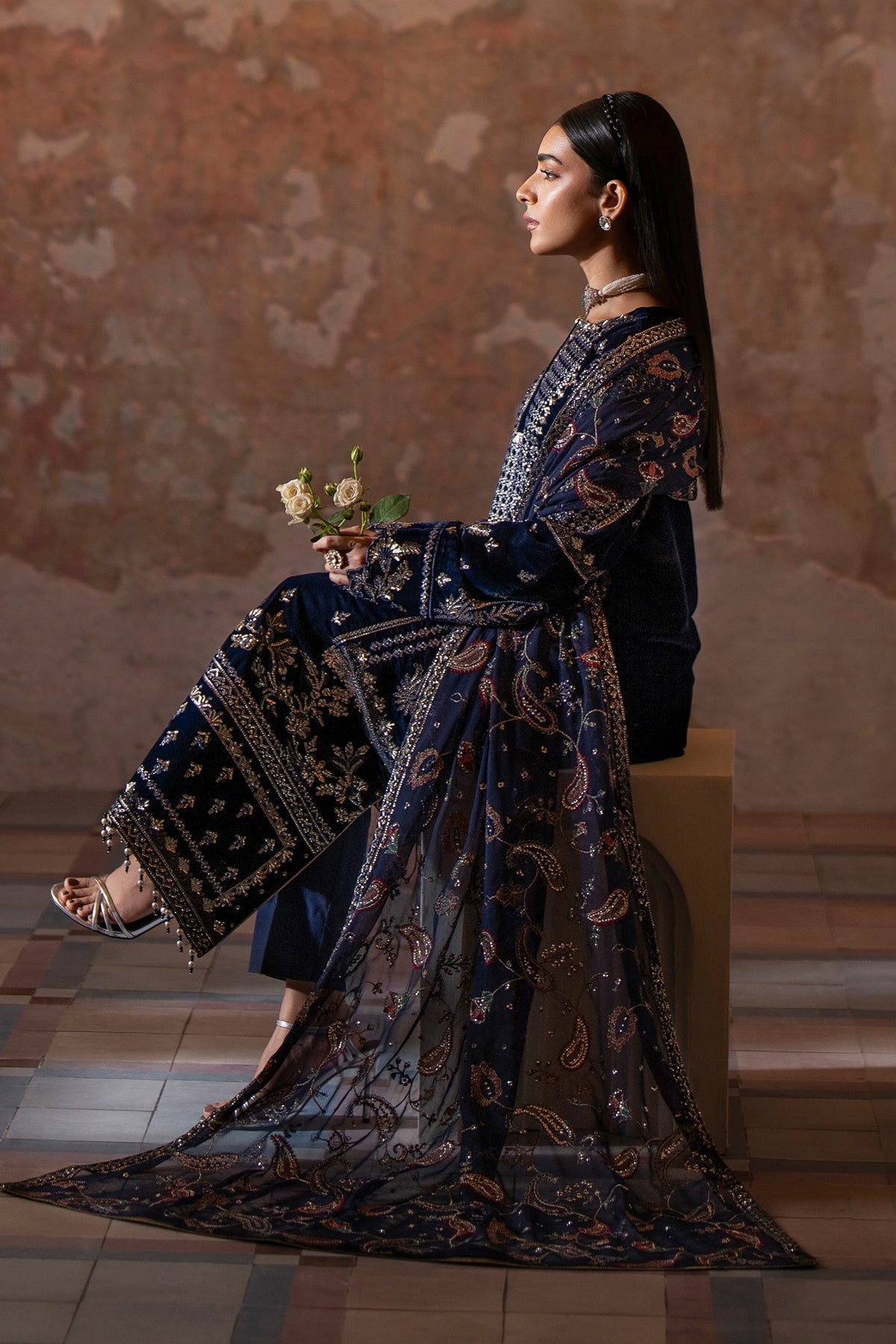  formal velvet long dress