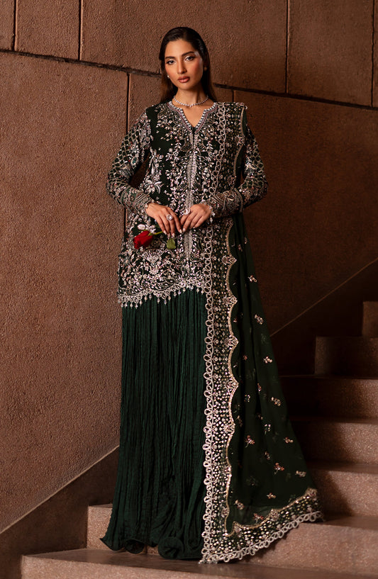 dark green formal dress