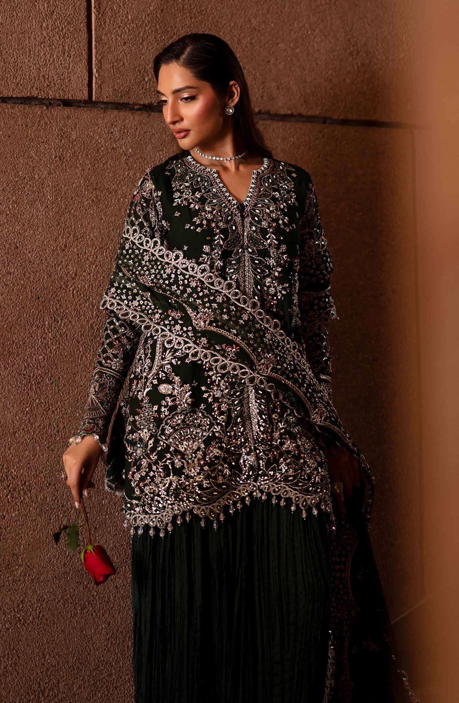 dark green semi formal dress
