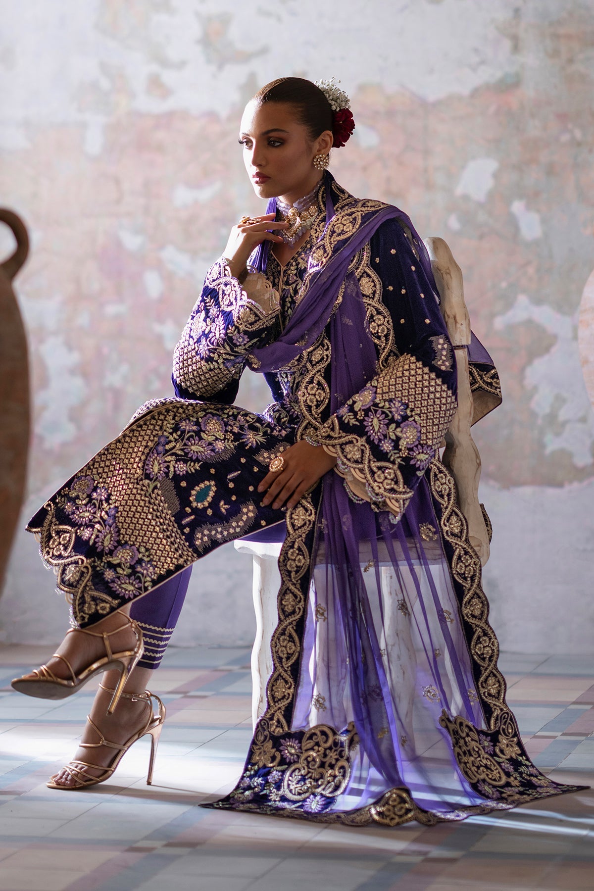 silk design dress